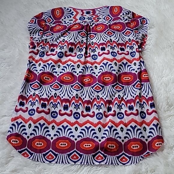 Trina Turk Patterned Silk Top Size Small - Picture 3 of 5